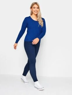 M&Co Petite Crew Neck Jumper - Blue -RIVE IS Clothing Shop VR47K SQ3 0000000020 BLUE MDo
