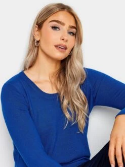 M&Co Petite Crew Neck Jumper - Blue -RIVE IS Clothing Shop VR47K SQ4 0000000020 BLUE MDd