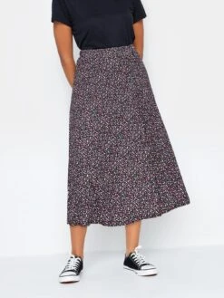 M&Co Petite Ditsy Print Skirt - Pink 