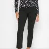 M&Co Petite Petite Black Straight Leg Bengaline Trouser -RIVE IS Clothing Shop VR47N SQ1 0000000004 BLACK MDf