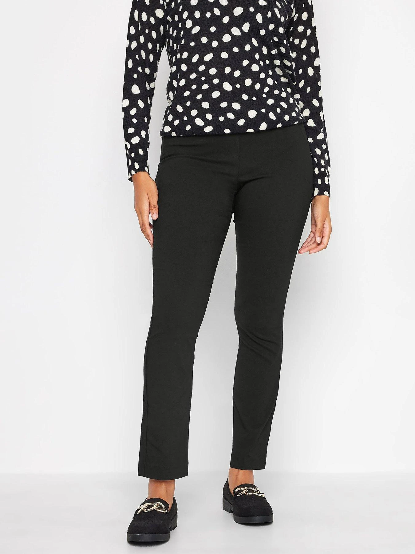 M&Co Petite Petite Black Straight Leg Bengaline Trouser 3 M&Co Petite Petite Black Straight Leg Bengaline Trouser