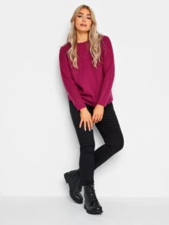 M&Co Petite Stitch Detail Jumper - Pink -RIVE IS Clothing Shop VR489 SQ3 0000000063 PINK MDo