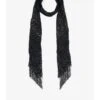 Mint Velvet Sequin Fringed Skinny Scarf -RIVE IS Clothing Shop VR5OY SQ1 0000000004 BLACK SLf
