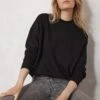 Mint Velvet Black Stud Detail Sweatshirt -RIVE IS Clothing Shop VR63T SQ1 0000000004 BLACK MDf