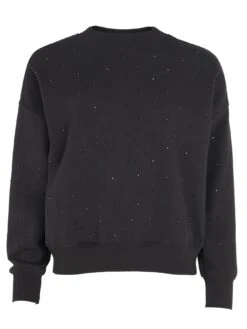 Mint Velvet Black Stud Detail Sweatshirt -RIVE IS Clothing Shop VR63T SQ5 0000000004 BLACK MDd1