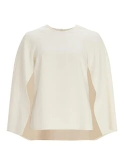 Mint Velvet Cream Cape Layered Top -RIVE IS Clothing Shop VR6G8 SQ5 0000000067 CREAM MDd1