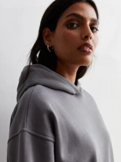 New Look Dark Grey Pocket Front Hoodie -RIVE IS Clothing Shop VRBBK SQ4 0000000070 DARK GREY MDd