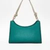 Quiz Teal Satin Knot Shoulder Bag