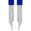 Jon Richard Jon Richard Silver Plated Blue Cubic Zirconia Drop Earrings