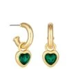 Jon Richard Gold Plated Emerald Heart Drop Earrings -RIVE IS Clothing Shop VRIQ8 SQ1 0000000036 GOLD SLf