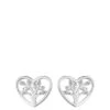 Simply Silver Sterling Silver 925 Tree Of Love Heart Stud Earrings
