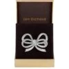 Jon Richard Rhodium Plated Bow Brooch - Gift Boxed