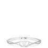Jon Richard Silver Plated Double Heart Bangle Bracelet