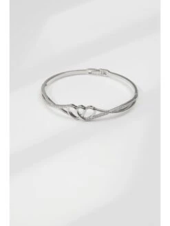 Jon Richard Silver Plated Double Heart Bangle Bracelet -RIVE IS Clothing Shop VRIUS SQ2 0000000035 SILVER MDf