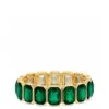 Jon Richard Gold Plated Statement Green Stretch Bracelet -RIVE IS Clothing Shop VRIVE SQ1 0000000036 GOLD SLf