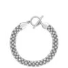 Jon Richard Rhodium Plated Popcorn Chain T Bar Bracelet