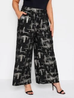 Yours Printed Wide Leg Trouser