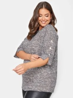 Yours Soft Touch Snap Button Sleeve Jump