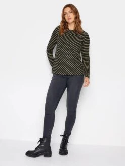 Long Tall Sally Black Stone Cut About Stripe Top 7 Long Tall Sally Black Stone Cut About Stripe Top -RIVE IS Clothing Shop VRO8J SQ3 0000000004 BLACK MDo
