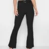 PixieGirl Petite Black Buckle Kick Flare