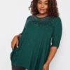 Yours Yours Stud Swing Top Forest Green -RIVE IS Clothing Shop VROAO SQ1 0000000047 GREEN MDf