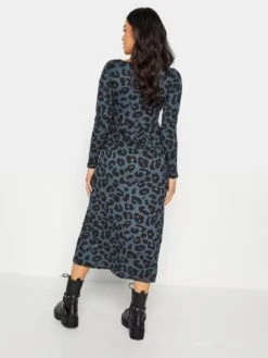 PixieGirl Petite Grey Animal Long Sleeve Midi Dress -RIVE IS Clothing Shop VROCY SQ2 0000000005 GREY MDb