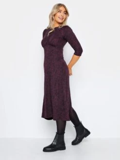 M&Co Petite Petite Berry Animal Midi Dress -RIVE IS Clothing Shop VRODT SQ3 0000000039 PURPLE MDo