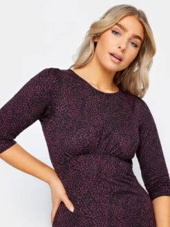 M&Co Petite Petite Berry Animal Midi Dress -RIVE IS Clothing Shop VRODT SQ4 0000000039 PURPLE MDd