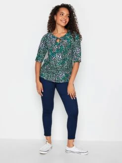 M&Co Blue Animal Tie Front Top -RIVE IS Clothing Shop VROKA SQ3 0000000020 BLUE MDo