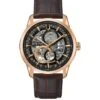 Bulova Sutton Rose Gold-Tone Stainless Steel Dial With Leather Strap Mens Watch -RIVE IS Clothing Shop VRPIM SQ1 0000000143 BROWN SLf