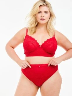 Oola Lace & Logo High Waist Light Control Brief -RIVE IS Clothing Shop VRPJG SQ3 0000000017 RED MDo