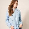White Stuff White Stuff Sophie Embroidered Shirt - Blue