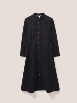 White Stuff Jade Cord Shirt Dress - Black -RIVE IS Clothing Shop VRRLW SQ4 0000000004 BLACK MDd