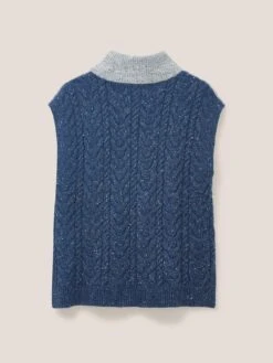 White Stuff Chestnut Cable Pocket Poncho - Grey -RIVE IS Clothing Shop VRRNK SQ5 0000000005 GREY SLd2