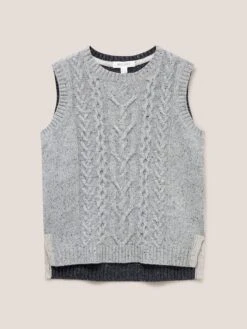 White Stuff Colourblock Cable Tank - Grey -RIVE IS Clothing Shop VRRQQ SQ4 0000000005 GREY MDd