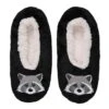 Wild Feet Fashion Fluffy Footsie Racoon Slipper