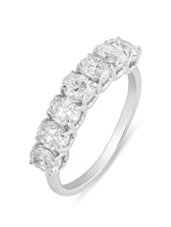 Love DIAMOND Thea 9ct White Gold Lab Grown Oval Eternity 1.00ct Diamond Ring