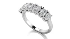 Love DIAMOND Thea 9ct White Gold Lab Grown Oval Eternity 1.00ct Diamond Ring -RIVE IS Clothing Shop VRWDP SQ8 0000000035 SILVER DVvL