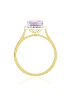 Love GEM Reeva 9ct Gold Lab Grown Emerald Cut 025ct Diamond Pink Amethyst Ring 10 Love GEM Reeva 9ct Gold Lab Grown Emerald Cut 025ct Diamond Pink Amethyst Ring -RIVE IS Clothing Shop VRWEO SQ4 0000000035 SILVER SLd
