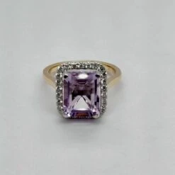 Love GEM Reeva 9ct Gold Lab Grown Emerald Cut 025ct Diamond Pink Amethyst Ring 11 Love GEM Reeva 9ct Gold Lab Grown Emerald Cut 025ct Diamond Pink Amethyst Ring -RIVE IS Clothing Shop VRWEO SQ8 0000000035 SILVER DVvP