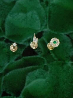 Seol + Gold Lightning Bolt CZ Labret Stud Earring (single Earring) -RIVE IS Clothing Shop VRXQ3 SQ3 0000000036 GOLD SLd