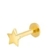 Seol + Gold Star Flat Back Earring (single Earring) -RIVE IS Clothing Shop VRXQ7 SQ1 0000000036 GOLD SLf