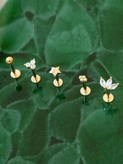 Seol + Gold Star Flat Back Earring (single Earring) -RIVE IS Clothing Shop VRXQ7 SQ3 0000000036 GOLD SLd