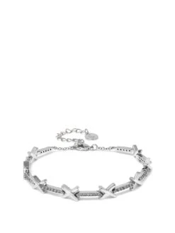Say It With Diamonds Kiss Tennis Bracelet - Silver