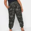Yours Printed Cuffed Harem Jogger