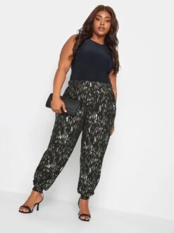 Yours Printed Cuffed Harem Jogger -RIVE IS Clothing Shop VSAHA SQ3 0000000004 BLACK MDo