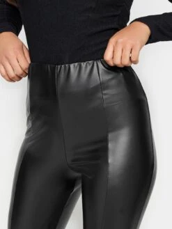 PixieGirl Petite Black Pu Kick Flare Trousers -RIVE IS Clothing Shop VSG1V SQ4 0000000004 BLACK MDd