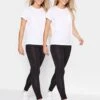 PixieGirl Petite 2 Pack Basic Black Leggings 27" -RIVE IS Clothing Shop VSG49 SQ1 0000000004 BLACK MDf