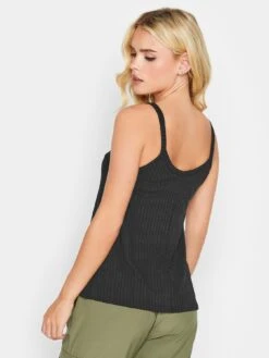 PixieGirl Petite Black Button Down Cami Vest Top -RIVE IS Clothing Shop VSG8B SQ2 0000000004 BLACK MDb