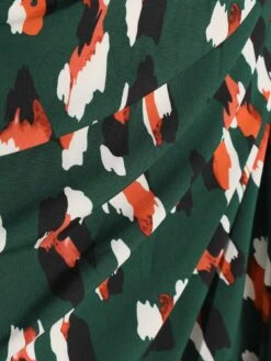 Quiz Curve Curve Green Animal Print Ruched Midi Dress -RIVE IS Clothing Shop VSJ13 SQ4 0000000630 DARK GREEN MDd